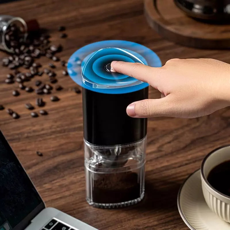 Moedor Elétrico Portátil de Café e Grãos - Ideal para Uso em Casa e Viagens