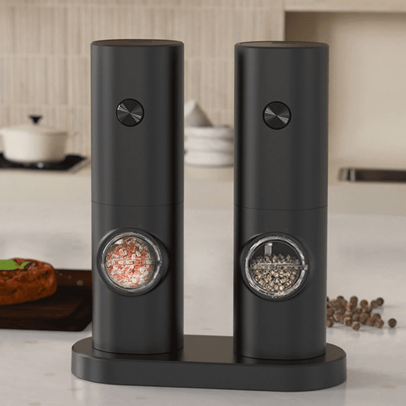 Moedor Elétrico de Pimenta e Sal do Himalaia - Utensílio de Cozinha para Temperos