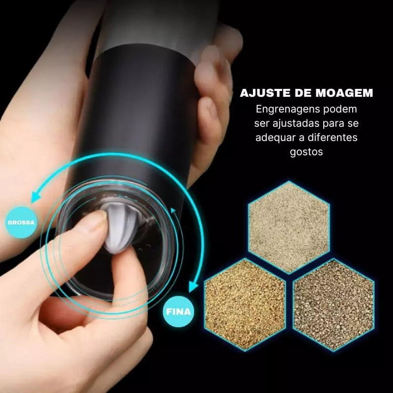 Moedor Elétrico de Pimenta e Temperos - Ideal para Cozinha