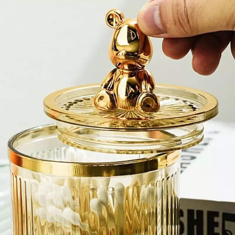 Organizador Acrílico para Cotonetes e Algodão - Armazenamento Prático e Elegante