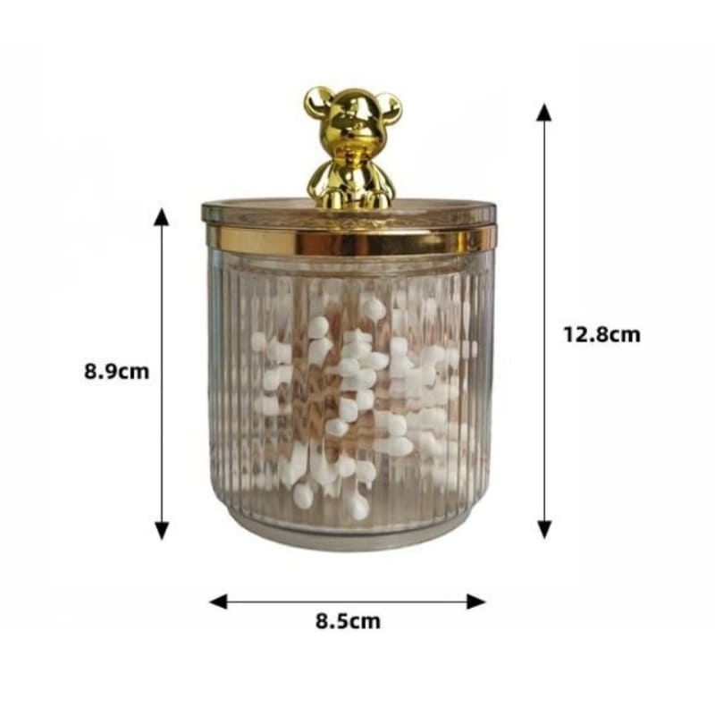 Organizador Acrílico para Cotonetes e Algodão - Armazenamento Prático e Elegante