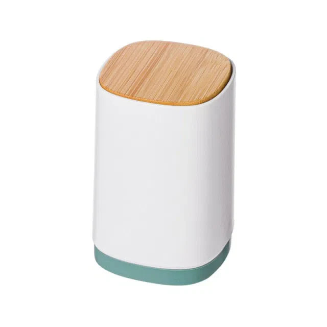 Organizador Automático com Tampa de Bambu para Objetos