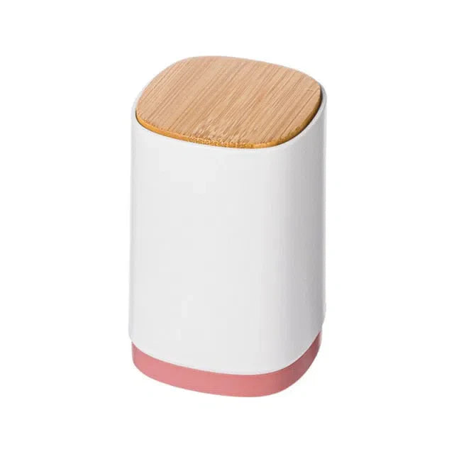 Organizador Automático com Tampa de Bambu para Objetos