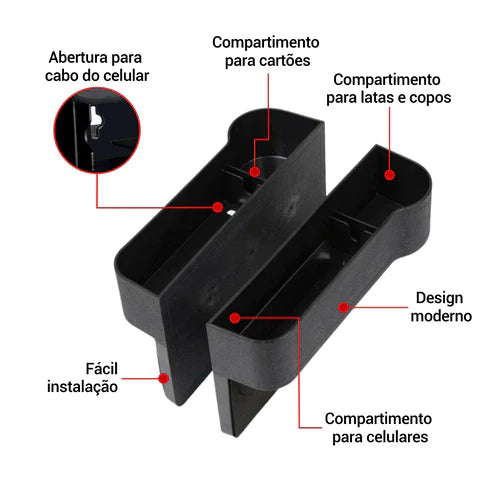 Organizador Compacto Multifuncional para Veículos - Armazenamento Eficiente e Prático