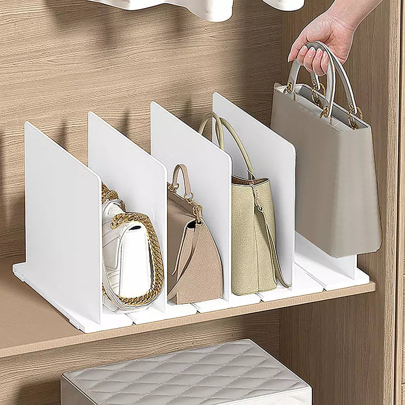 Organizador de Bolsa Acrílico com Divisórias Retráteis - Armazenamento Prático e Eficiente