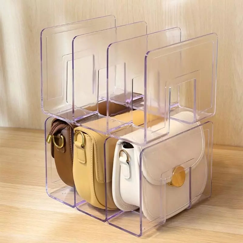 Organizador de Bolsa Acrílico com Divisórias para Acessórios