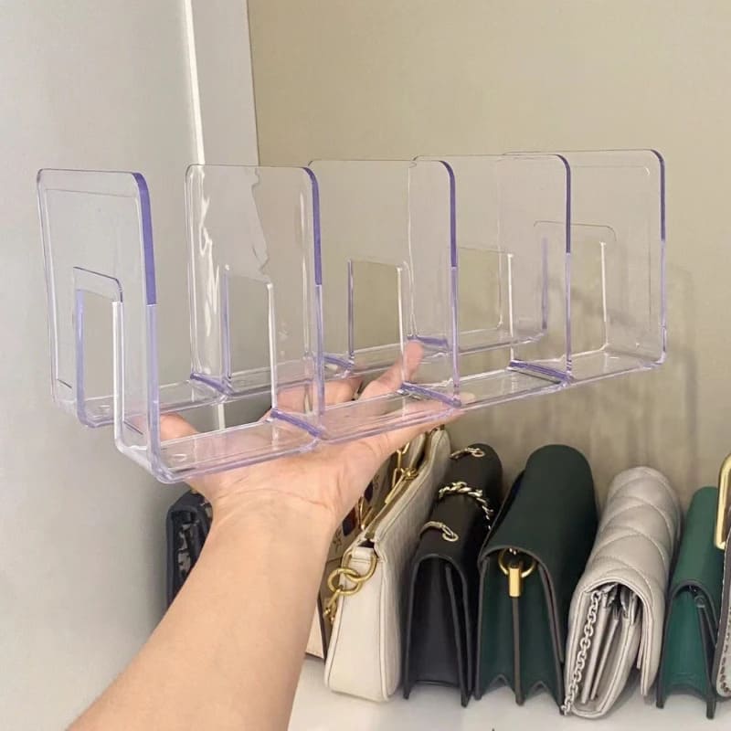 Organizador de Bolsa Acrílico com Divisórias para Acessórios