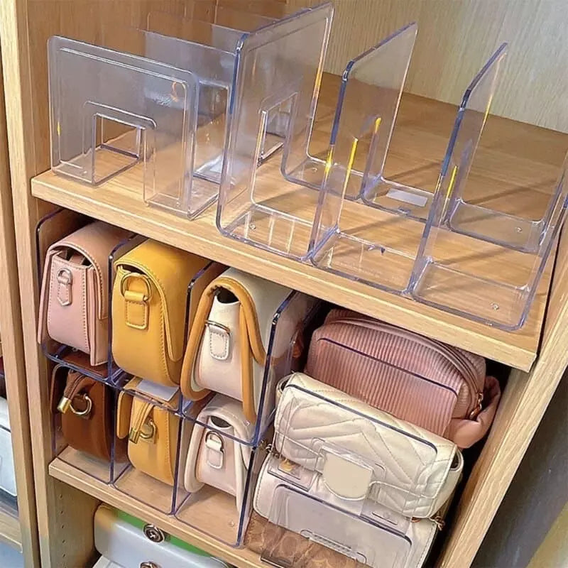 Organizador de Bolsa Acrílico com Divisórias para Acessórios