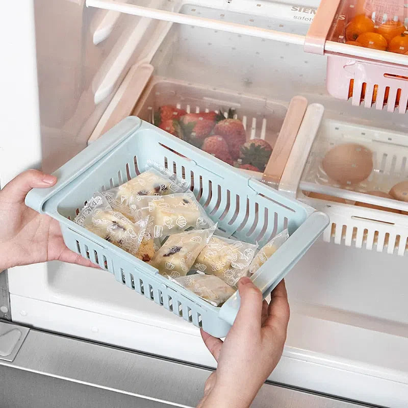 Organizador de Geladeira - Cesta Multifuncional para Armazenamento