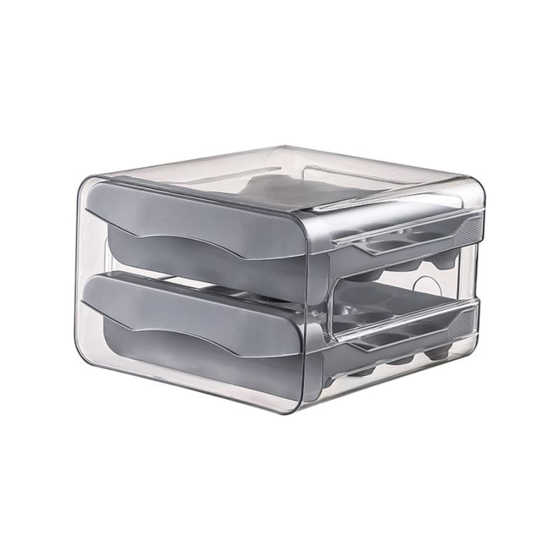 Organizador de Geladeira com Gavetas para Ovos e Compartimentos