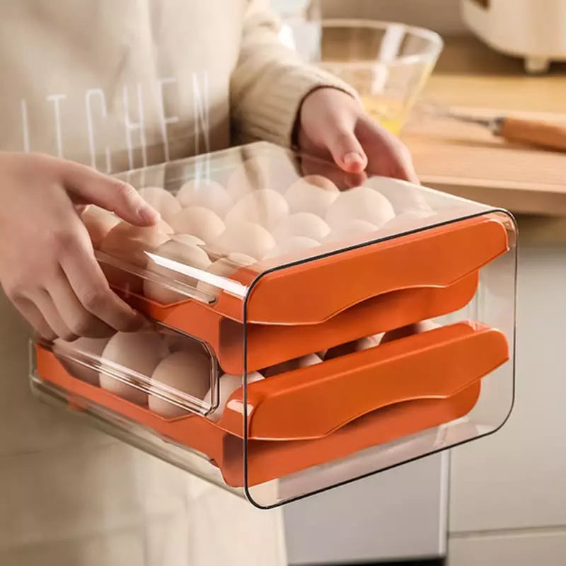 Organizador de Geladeira com Gavetas para Ovos e Compartimentos
