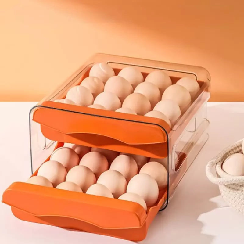Organizador de Geladeira com Gavetas para Ovos e Compartimentos