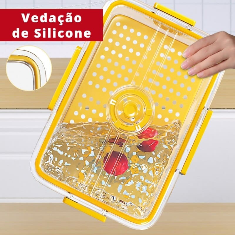Organizador de Geladeira com Tampa e Indicação de Data