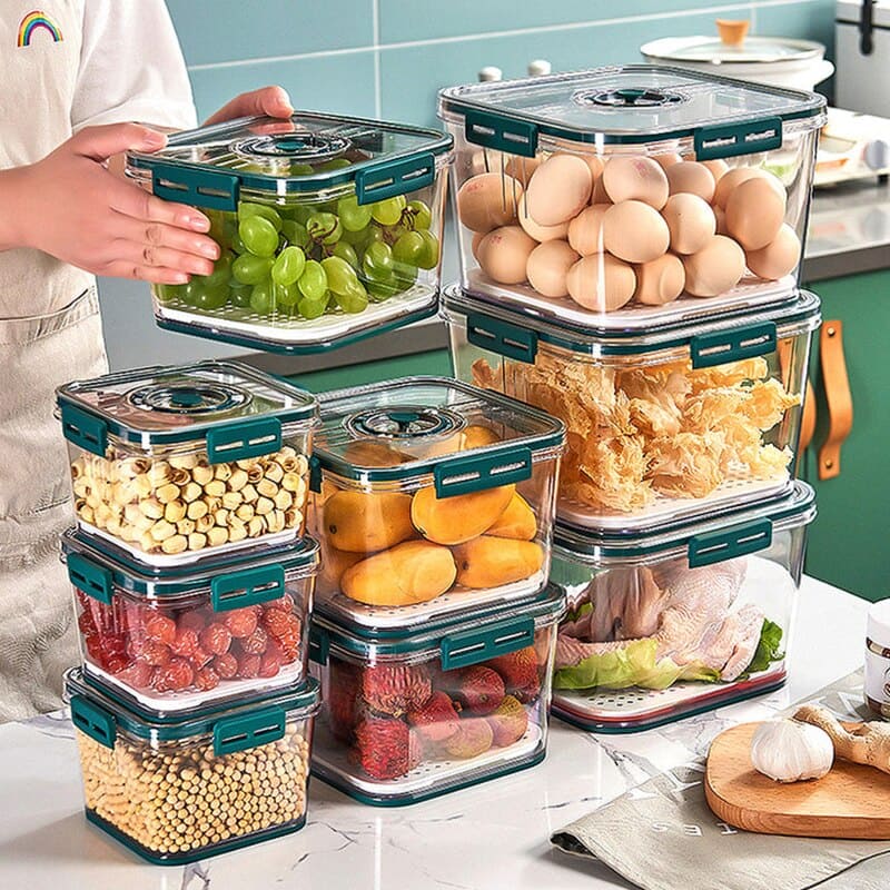 Organizador de Geladeira com Tampa e Indicação de Data