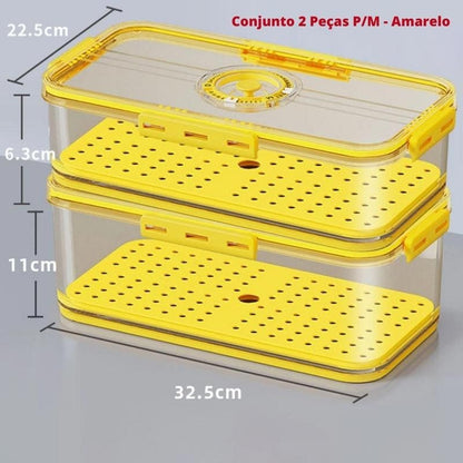 Organizador de Geladeira com Tampa e Indicação de Data