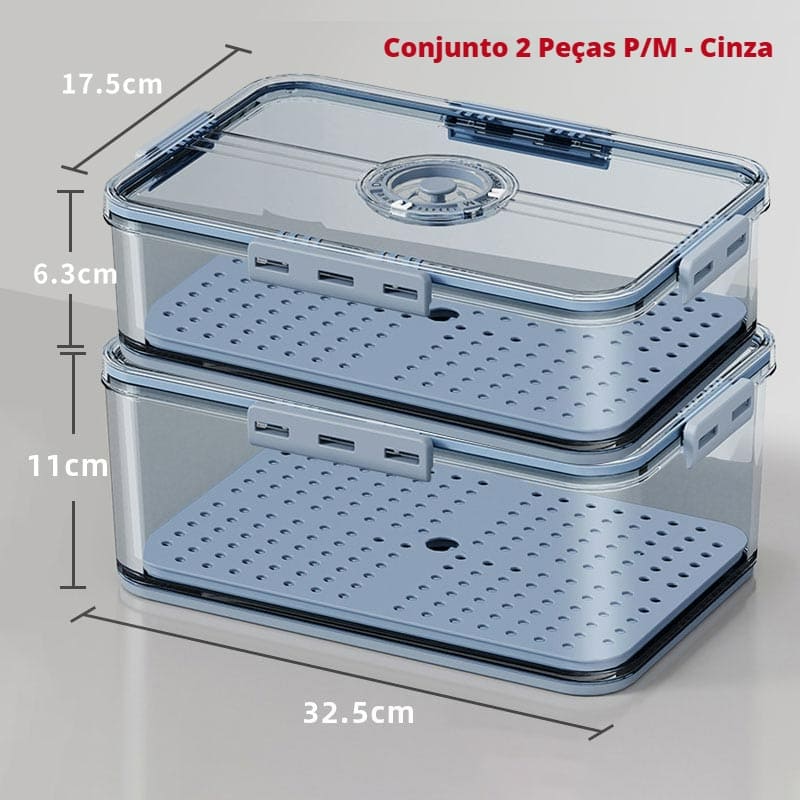 Organizador de Geladeira com Tampa e Indicação de Data