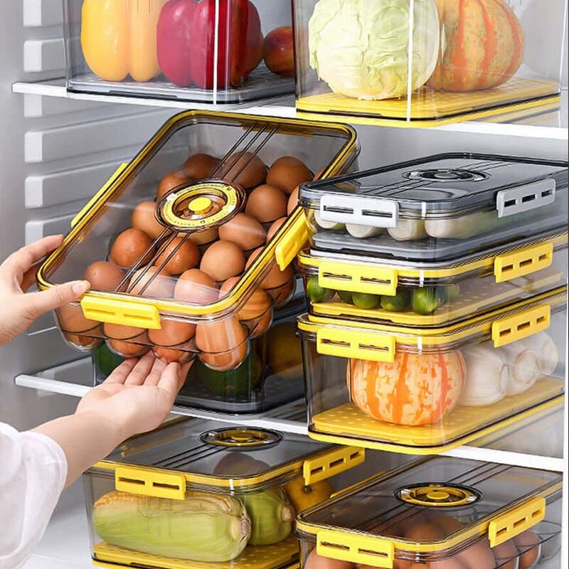 Organizador de Geladeira com Tampa e Indicação de Data