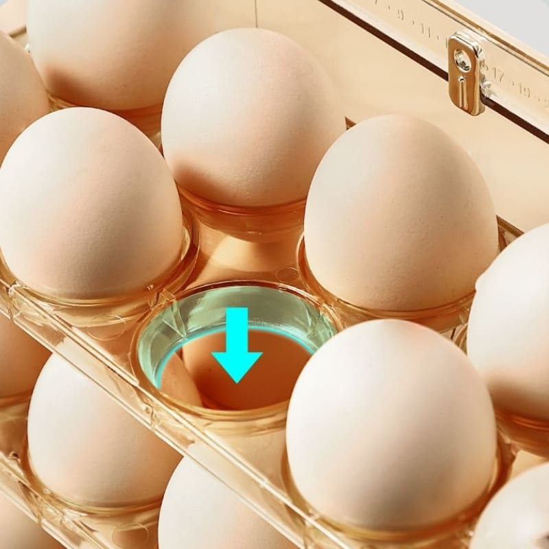 Organizador de Geladeira para Ovos com 34 Lugares - Prateleira de Armazenamento