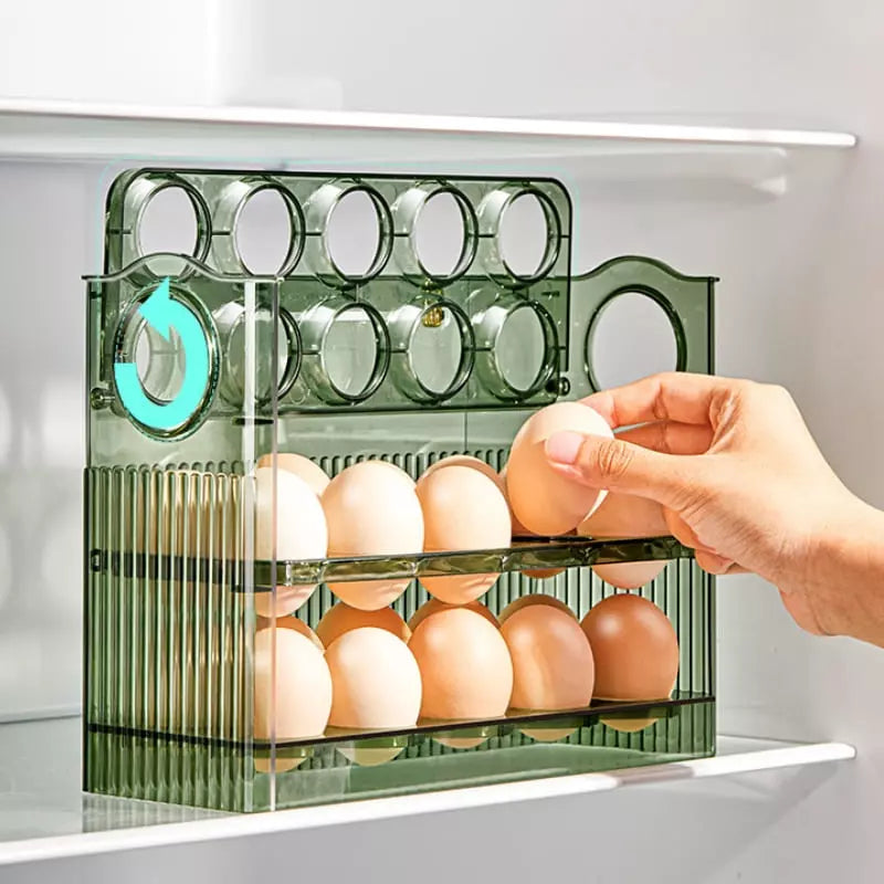 Organizador de Geladeira para Ovos com 34 Lugares - Prateleira de Armazenamento