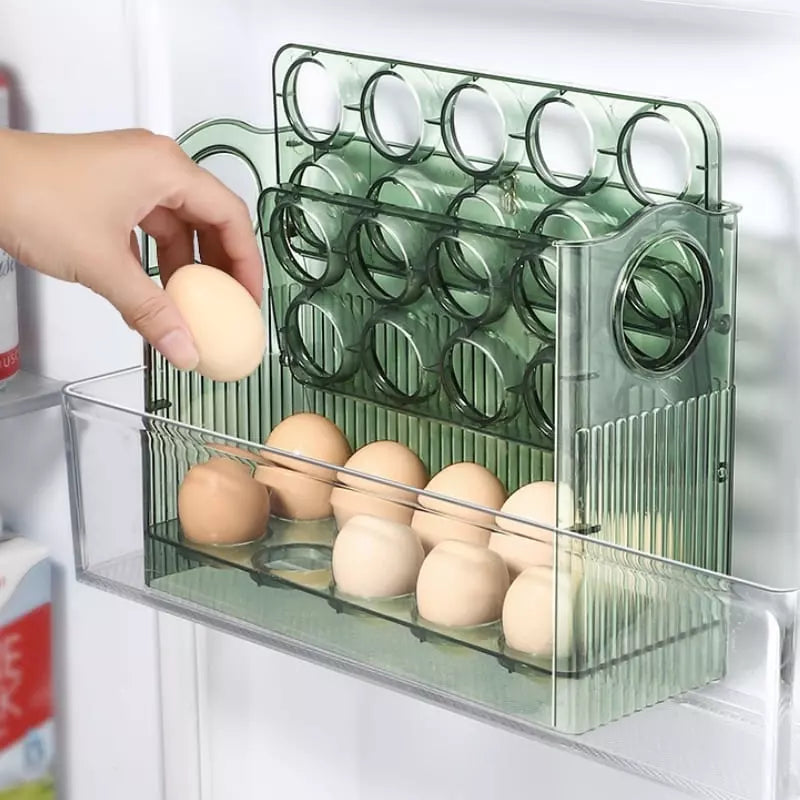 Organizador de Geladeira para Ovos com 34 Lugares - Prateleira de Armazenamento