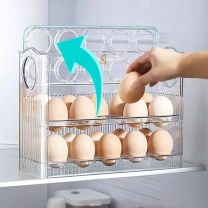 Organizador de Geladeira para Ovos com 34 Lugares - Prateleira de Armazenamento