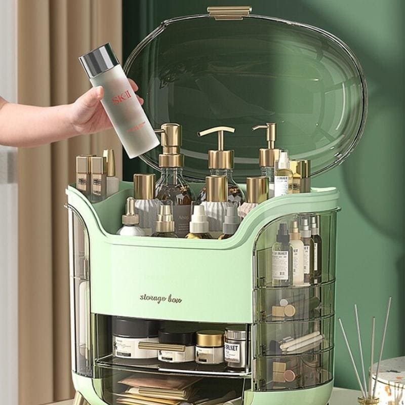 Organizador de Maquiagem Acrílico com Compartimentos para Cosméticos