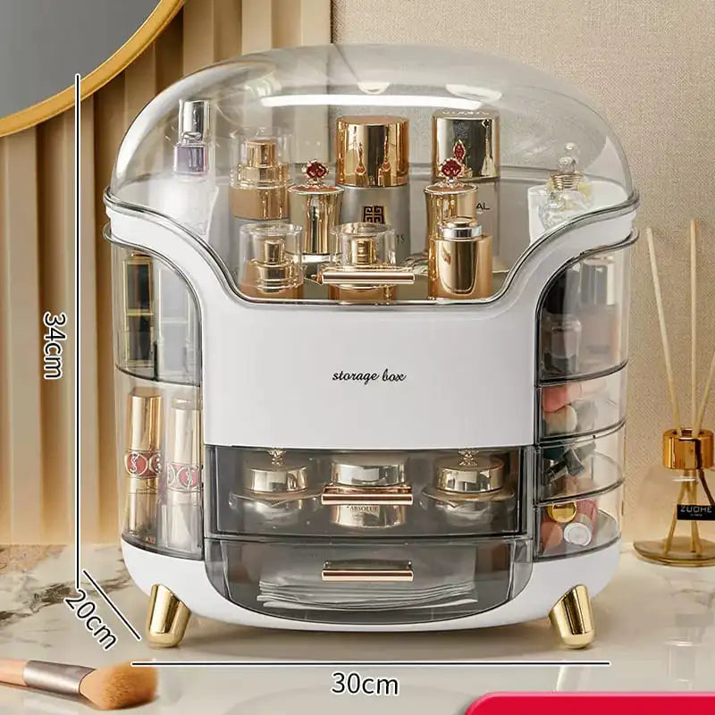 Organizador de Maquiagem Acrílico com Compartimentos para Cosméticos