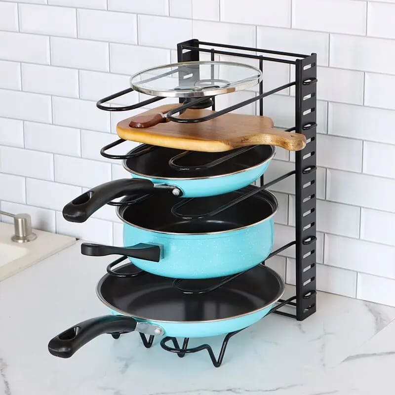 Organizador de Panelas e Tampas para Armário de Cozinha - Prático e Funcional