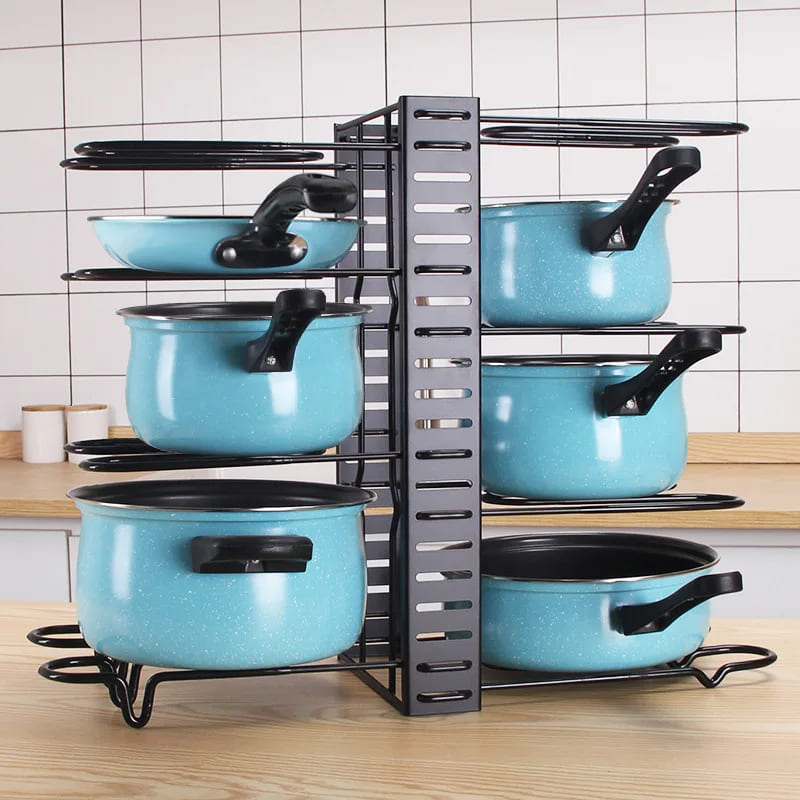 Organizador de Panelas e Tampas para Armário de Cozinha - Prático e Funcional