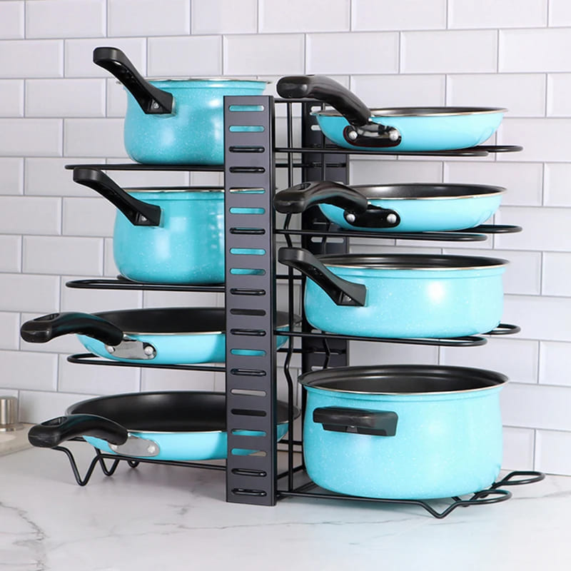Organizador de Panelas e Tampas para Armário de Cozinha - Prático e Funcional