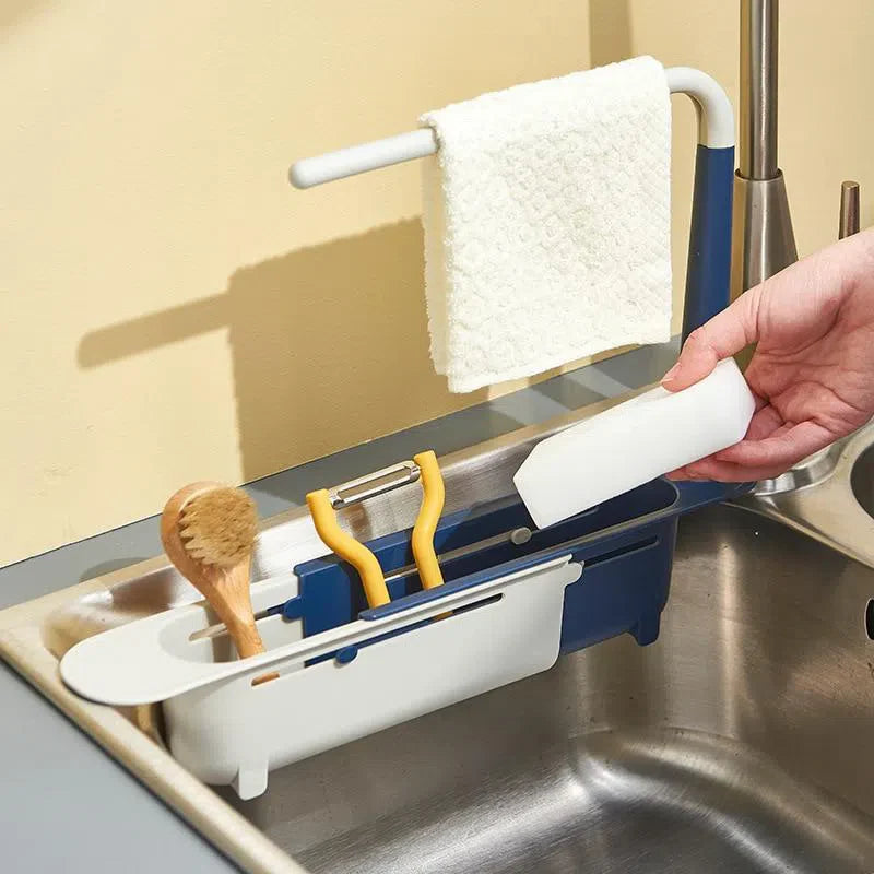 Organizador de Pia com Suporte para Utensílios e Acessórios de Cozinha