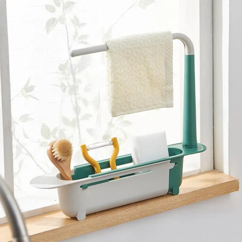 Organizador de Pia com Suporte para Utensílios e Acessórios de Cozinha
