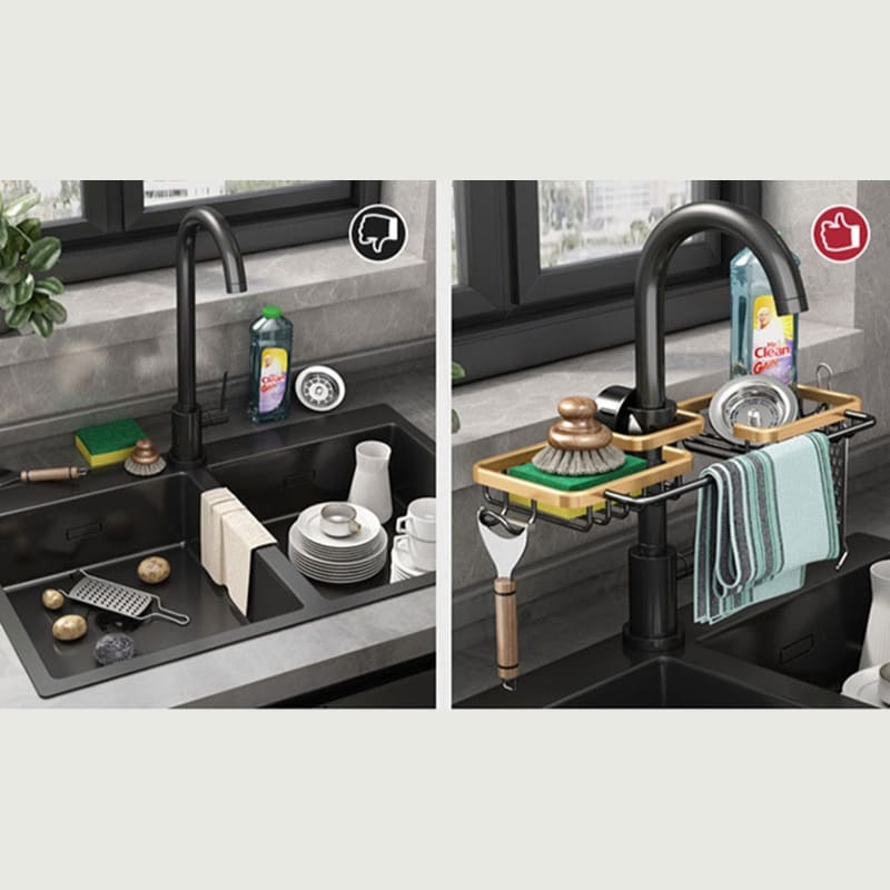 Organizador de Pia con Soporte para Esponja - Accesorios de Cocina Prácticos