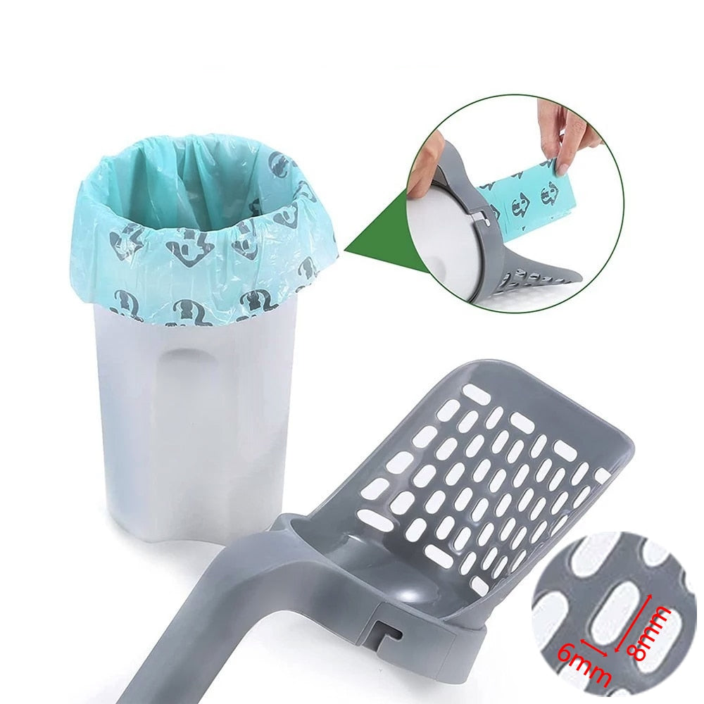 Pá com Lixeira para Areia de Gato - Conjunto Prático e Eficiente