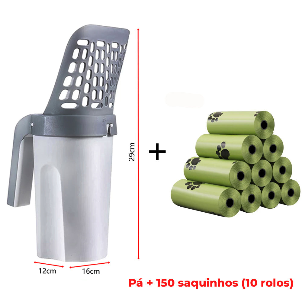 Pá com Lixeira para Areia de Gato - Conjunto Prático e Eficiente