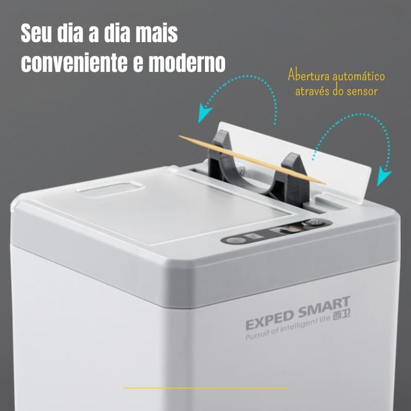 Paliteiro Automático com Sensor - Porta Palito de Dentes Prático e Moderno
