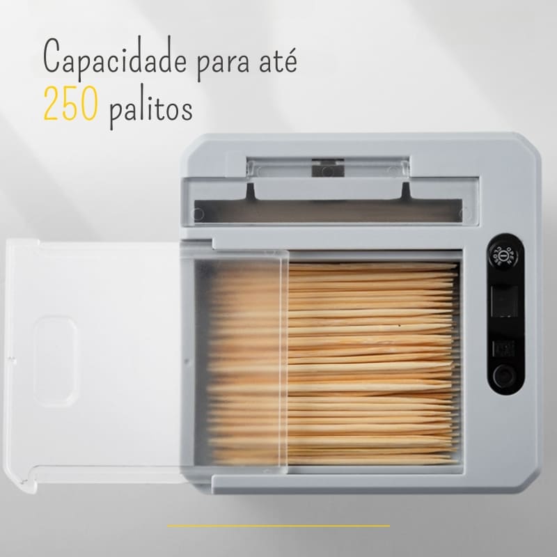 Paliteiro Automático com Sensor - Porta Palito de Dentes Prático e Moderno