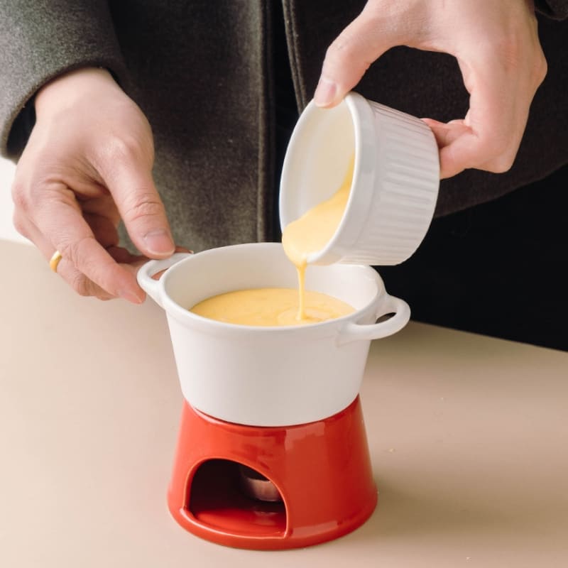 Panela de Fondue Cerâmica para Queijo e Chocolate