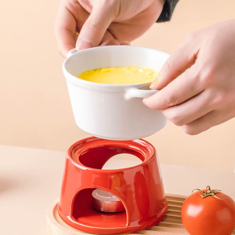 Panela de Fondue Cerâmica para Queijo e Chocolate