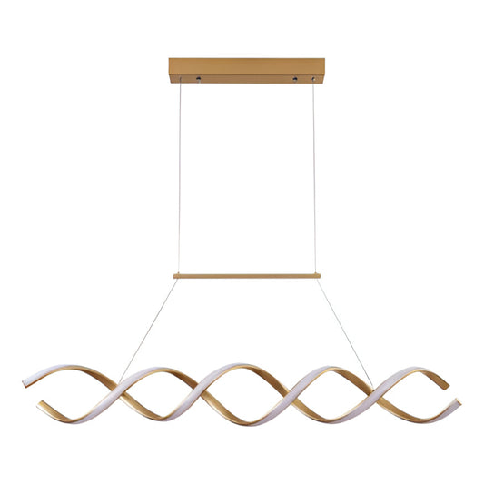 Pendente LED Preto e Dourado para Lustre de Sala de Jantar - Decoração Elegante