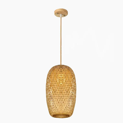 Pendente de Bambu Natural para Iluminação Decorativa