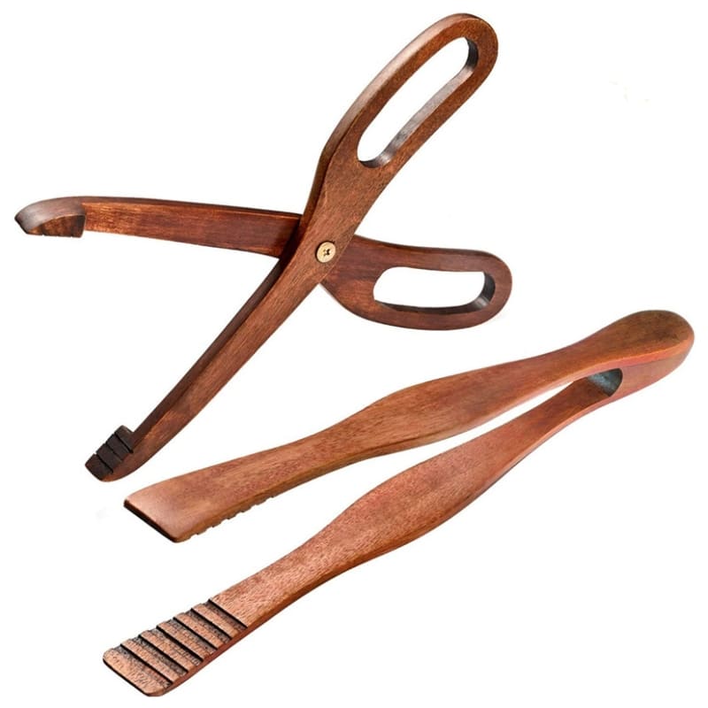 Pinça Multiuso de Bambu para Salada - Utensílio de Cozinha Ecológico