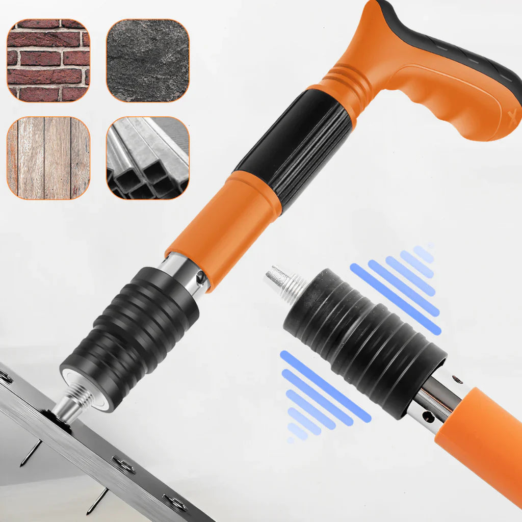 Pistola Portátil para Fixação de Rebites e Pregos - Ferramenta Ideal para Projetos de Artesanato e Construção