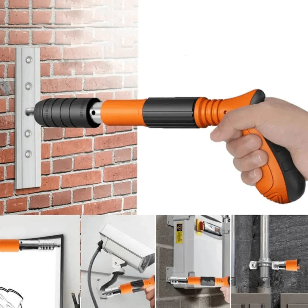Pistola Portátil para Fixação de Rebites e Pregos - Ferramenta Ideal para Projetos de Artesanato e Construção