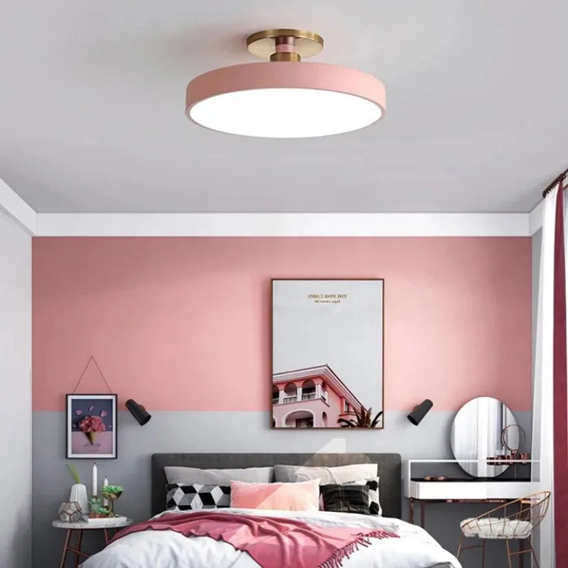 Plafón LED Redondo de Superficie Modelo Nórdico - Iluminación Moderna y Eficiente