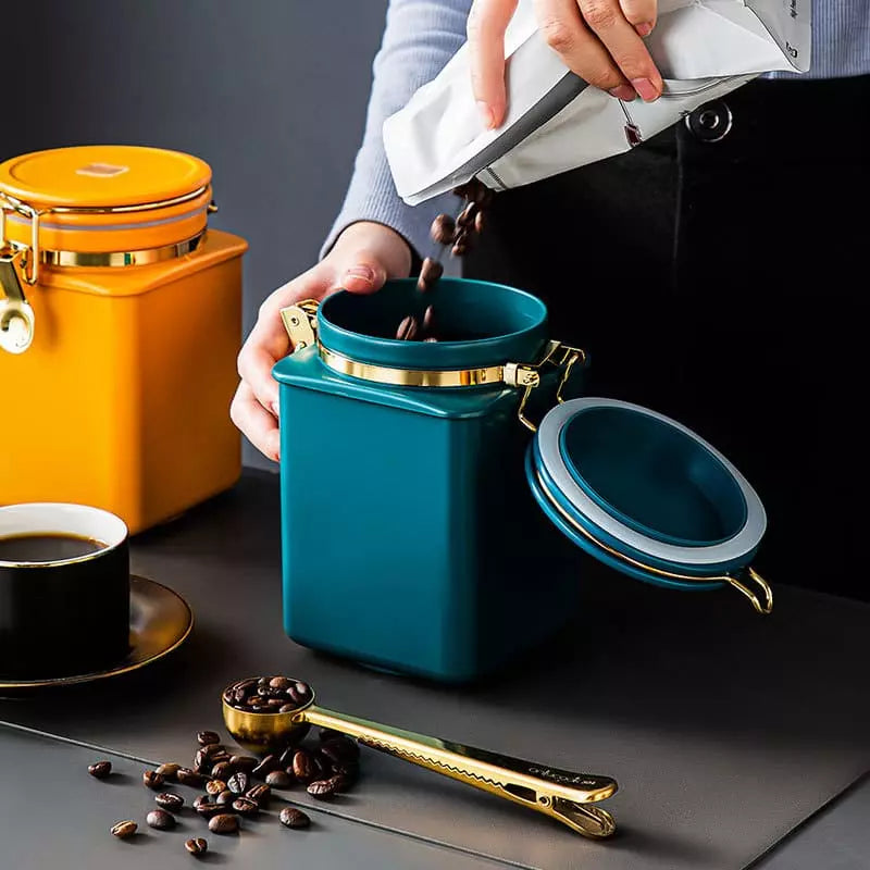 Porta Alimentos Pote Hermético com Tampa para Café e Outros Alimentos