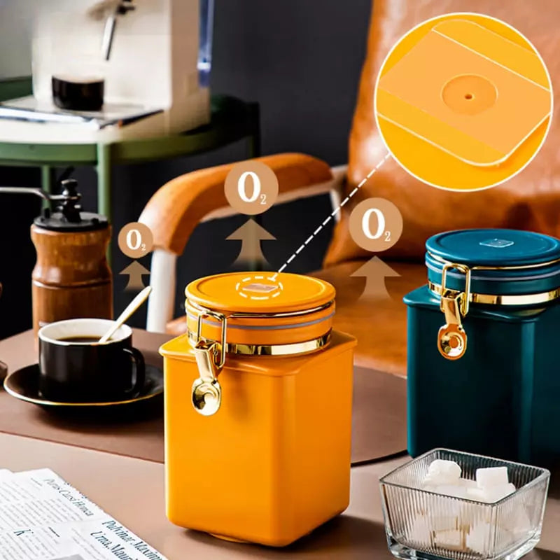 Porta Alimentos Pote Hermético com Tampa para Café e Outros Alimentos