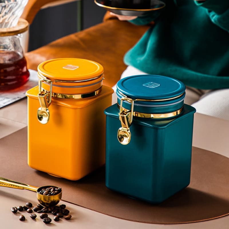Porta Alimentos Pote Hermético com Tampa para Café e Outros Alimentos