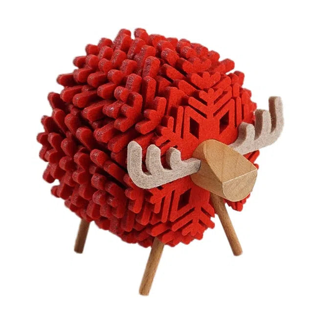 Porta Copo Nórdico com Design de Ovelha e Rena - Acessório Decorativo para Mesa