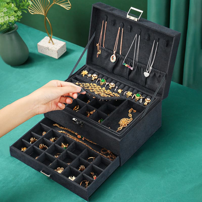 Porta Joias e Organizador de Joias Premium - Acessório Elegante para Armazenamento de Bijuterias